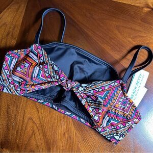 Beach Betty by Miracle Brands Aztec Print Bikini Top NWT size medium